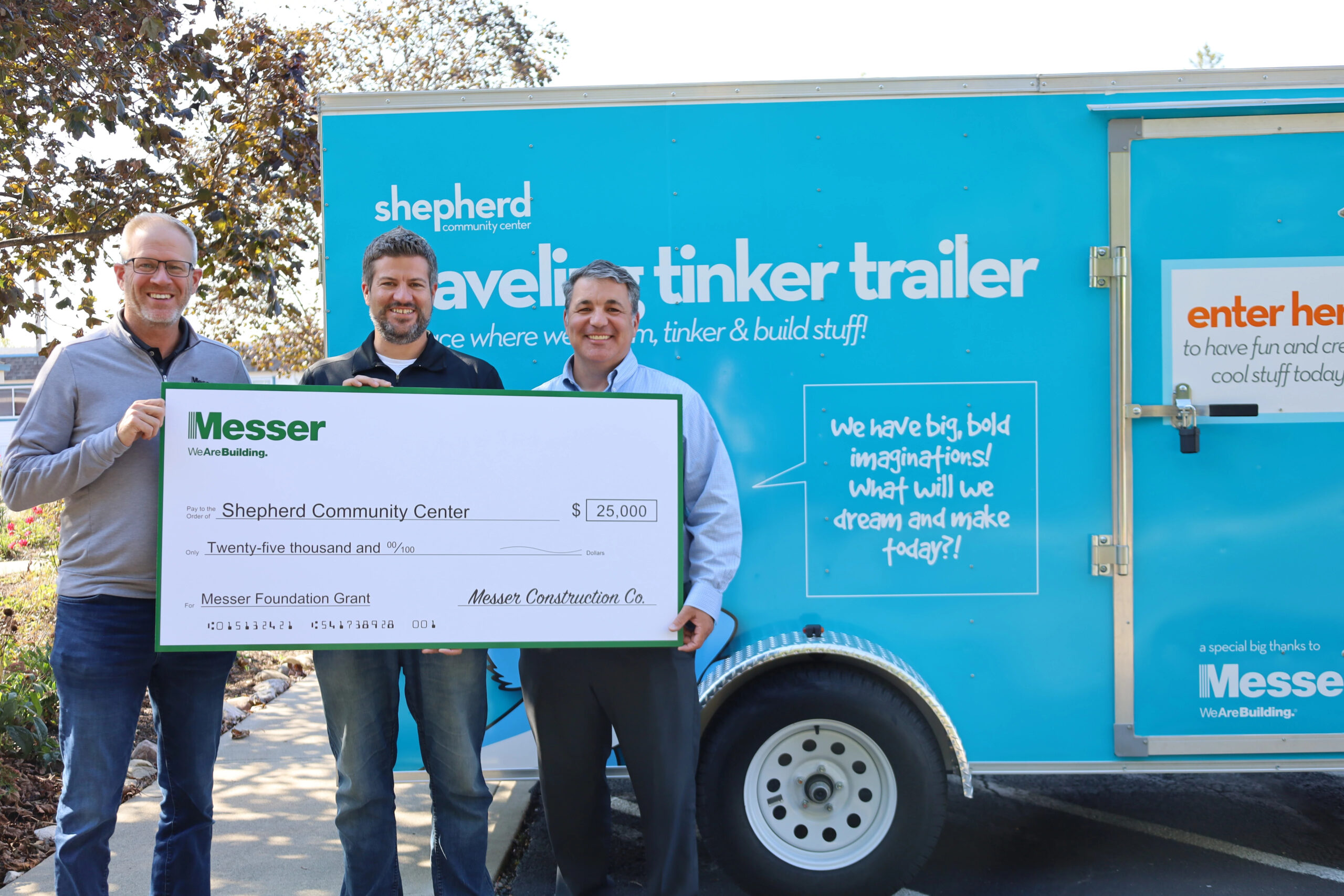2023 Foundation Grant_Shepherd Community Center Traveling Tinker Trialer Check presentation