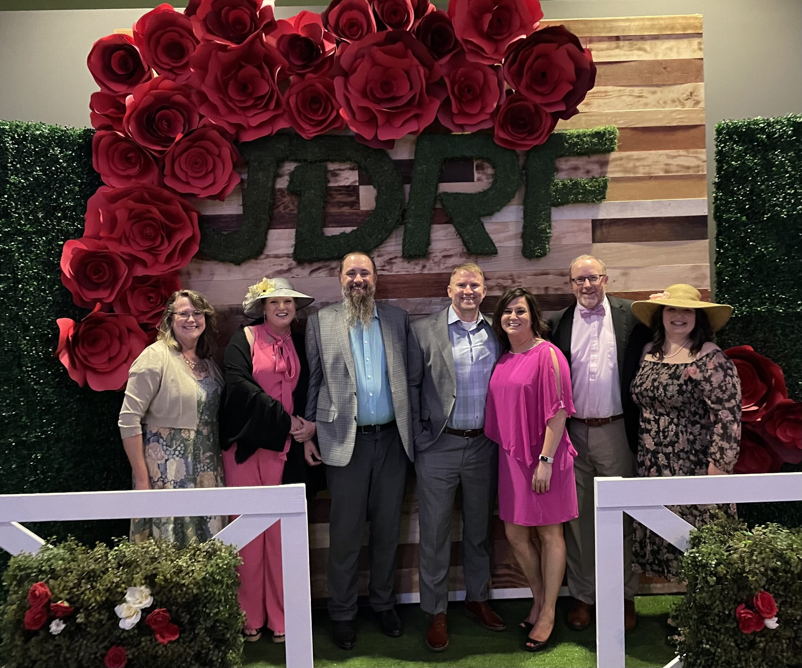 Messer Construction Company employees dressed up at JDRF Derby event