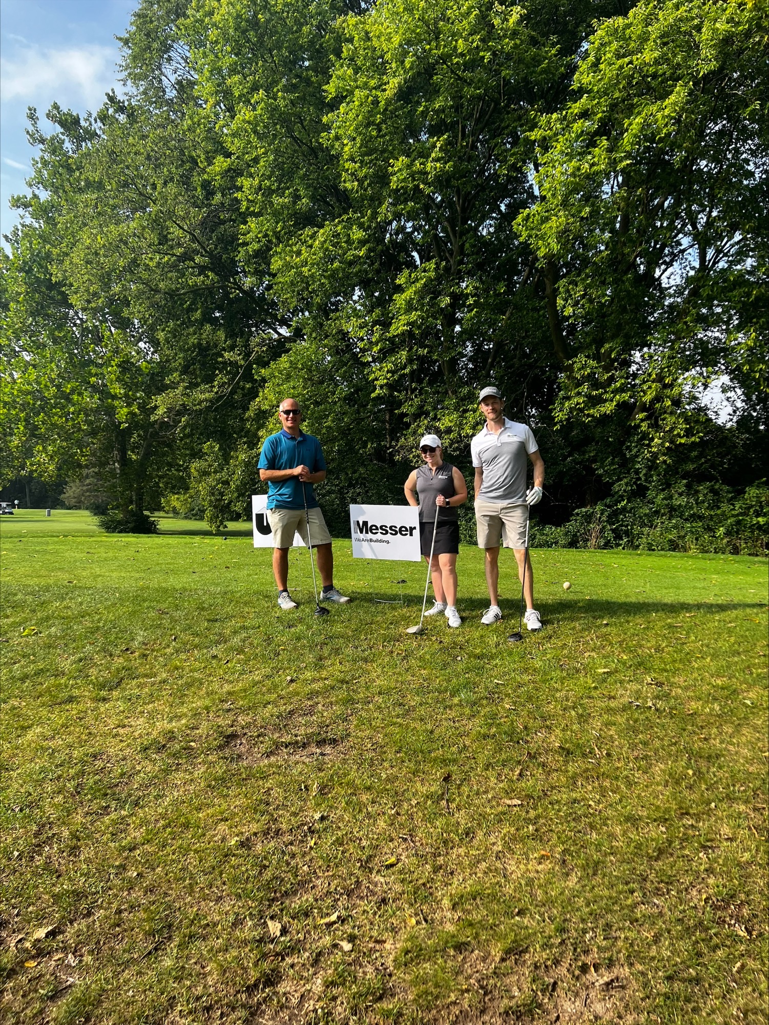 Messer Construction Company employees on the golf course