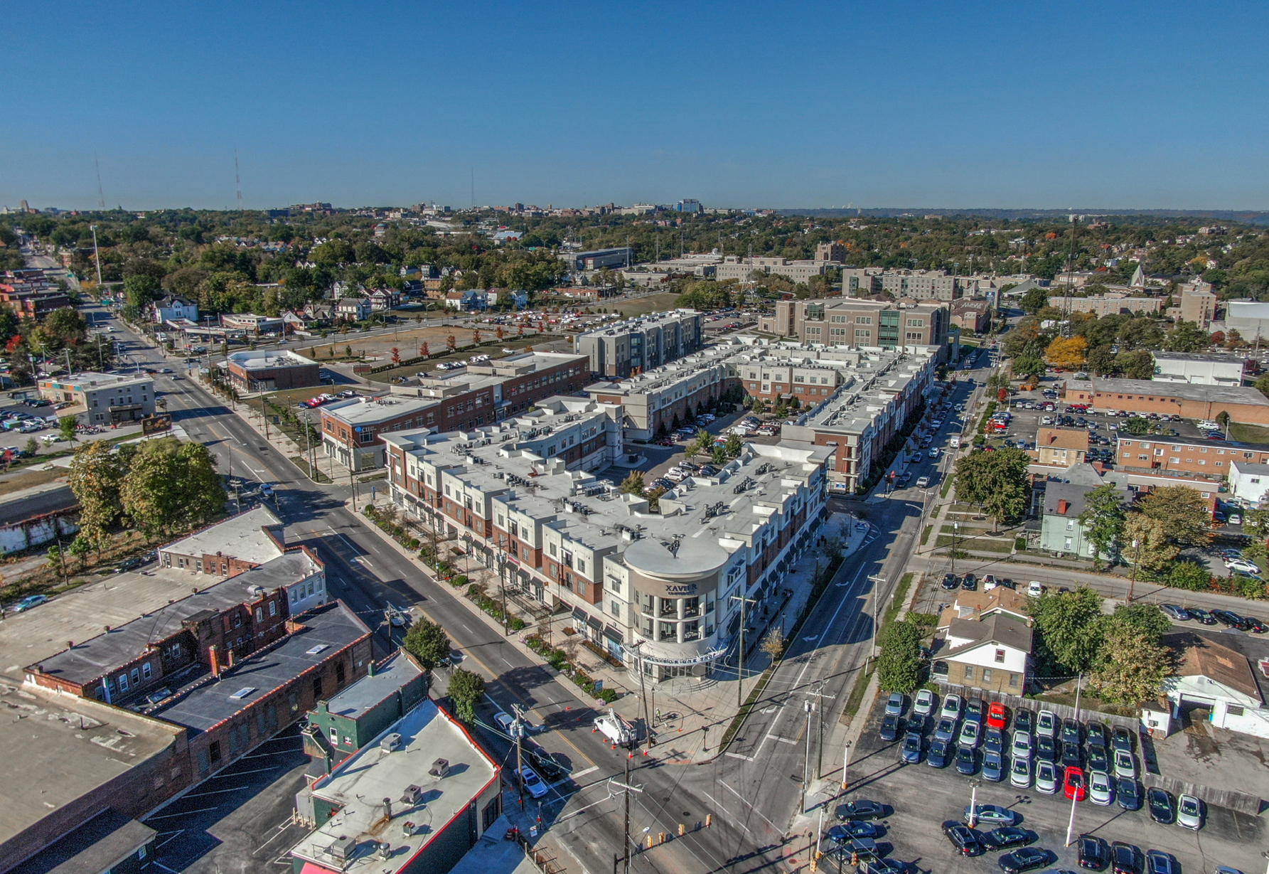 University Station Mixed-Use_Development Phase 1 drone