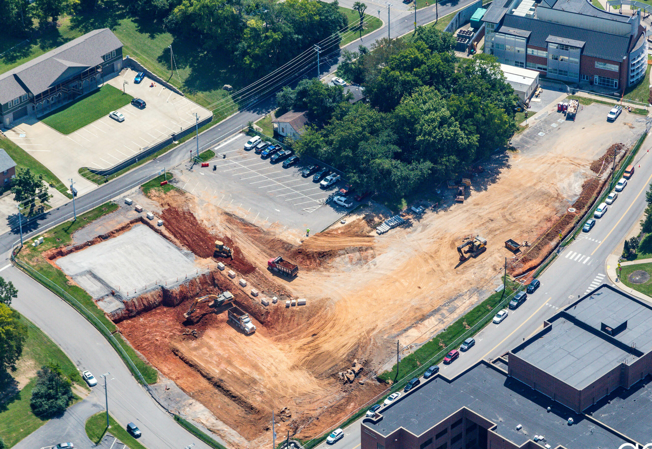 aerial photo of jobsite