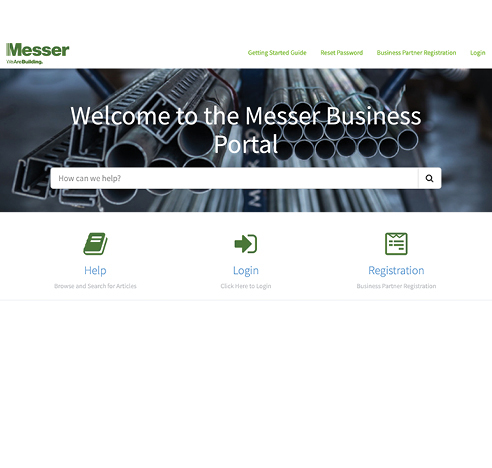 Messer Business Portal construction bidding opportunities